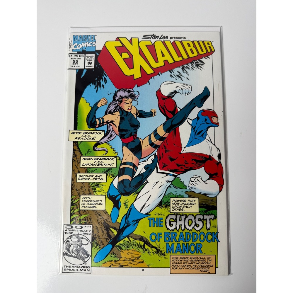 Excalibur 55 Marvel Comics 1992 Psylocke Captain Britain Ghost of Braddock Manor